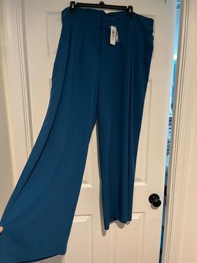 NWT: Teal Wide-Leg Dress Pants